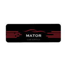 Black & Red Car Service Sticker