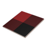 Black & Red Ceramic Tile<br><div class="desc">Black & Red Plaid Checked - Add your text / picture / more ..</div>