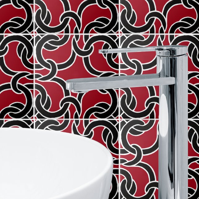 Black & Red Chic Celtic Knot Seamless Pattern Tile (Creator Uploaded)