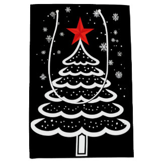 Black & Red Christmas Medium Gift Bag