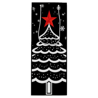 Black & Red Christmas Wine Gift Bag