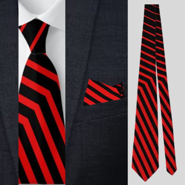 Black Red Colourful Striped   Tie (Creator Uploaded)