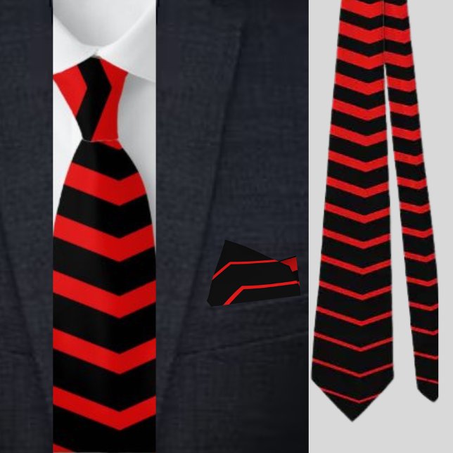 Black Red Colourful Striped   Tie (Creator Uploaded)