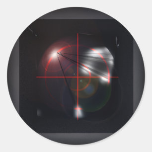 Black Red Crosshair Sticker