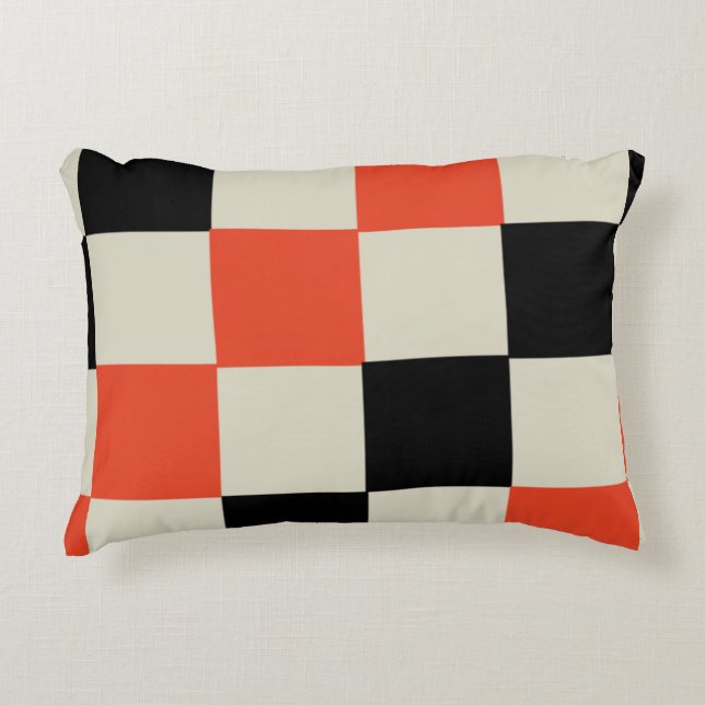 Black & Red    Decorative Cushion (Front)