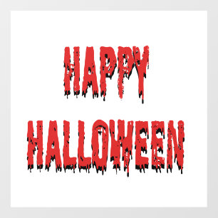 Black red dripping type minimal happy Halloween W