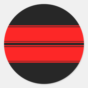 Black Red Dual Race Stripes Sticker