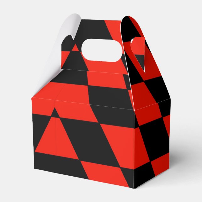 Black & Red Favour Box (Front Side)