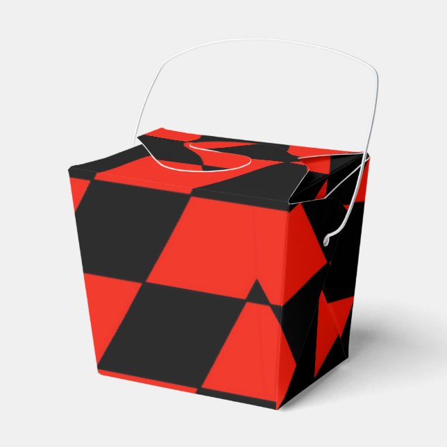 Black & Red Favour Box (Front Side)