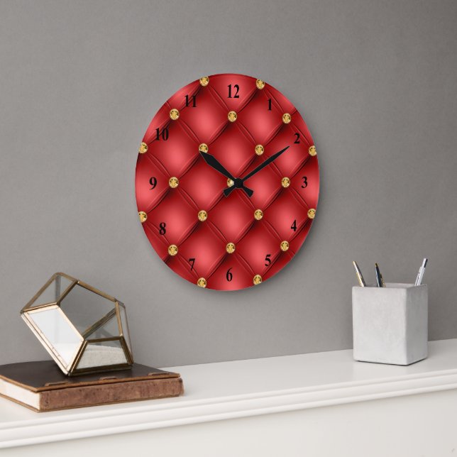 Black Red Gold Clock (Office)