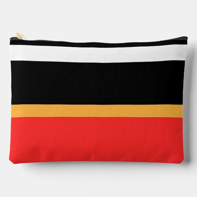 Black Red Gold Colour Block  Accessory Pouch (Front)