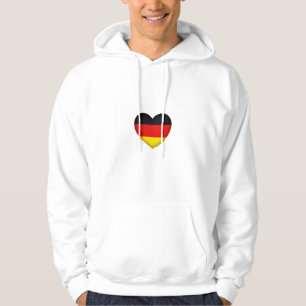 Black Red Gold Flag Colours Heart German Pride Hoodie