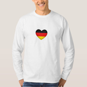 Black Red Gold Flag Colours Heart German Pride T-Shirt