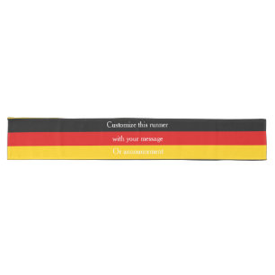 Black Red Gold German Flag Colours Personalised Long Table Runner