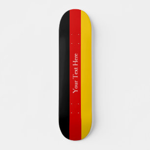 Black Red Gold German Flag Colours Personalizable Skateboard