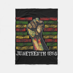 Black, Red, Green And Yellow Shirt, Raising Fist J Fleece Blanket