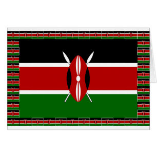 Black Red Green: Beautiful Kenya Flag Art Design