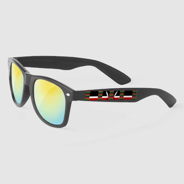 Black Red Green Yellow-Shades Kenya Bottom-up  Sunglasses (Left)