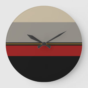 Black, red, grey and tan clock