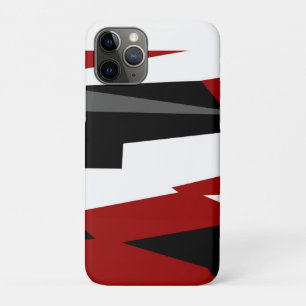 Black red grey and white iPhone 11 pro case