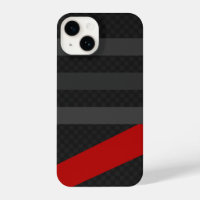 Black, Red, Grey Carbon Fiber Phone Case – Modern 