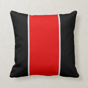 Black Red Grey Throw Pillow