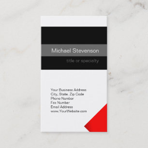 Black Red Grey White Consultant Business Card