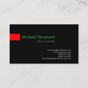 Black Red Grey White Consultant Business Card