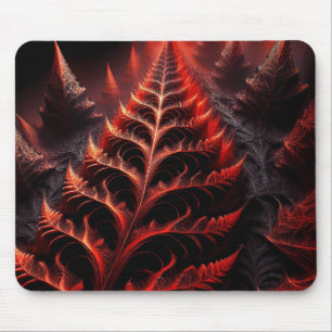 Black & Red Mandelbrot Fractal Highway To Hell Mouse Pad