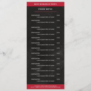 Black, red menu