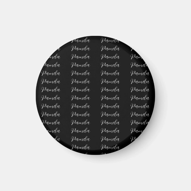Black Red Minimalist Add Name Personalised Magnet (Front)