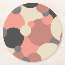 Black-red molecule paper coaster