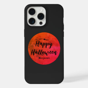 Black Red Moon Gothic Horror Scary Happy Halloween iPhone 15 Pro Max Case