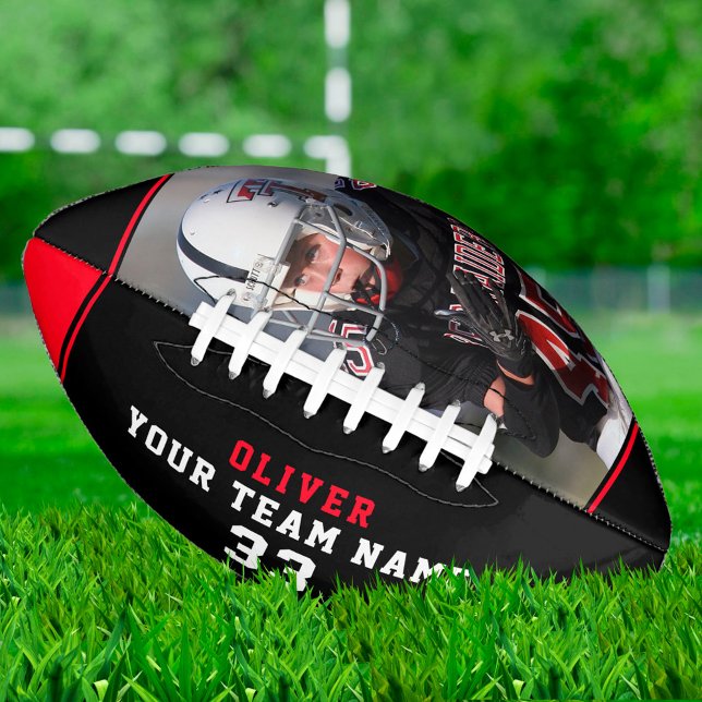 Black Red Name Number Team Photo Football (Creator Uploaded)