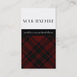 Black & Red Plaid Business Card