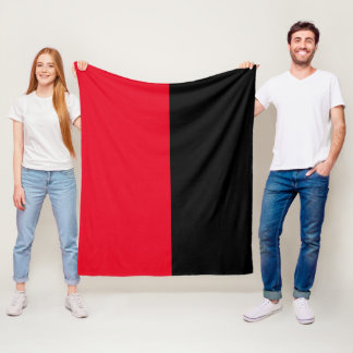 Black & Red Plain Simple Colours Blanket