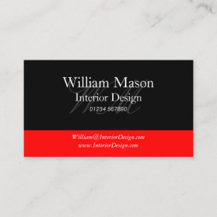 Black & Red Professional Business Card