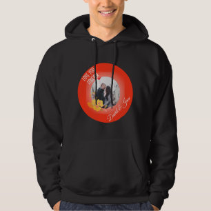 Black Red Romance Couple Photo Valentines Day Men Hoodie