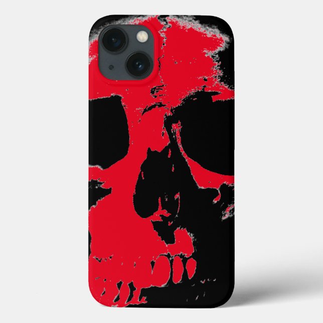Black & Red Skull Case-Mate iPhone Case (Back)