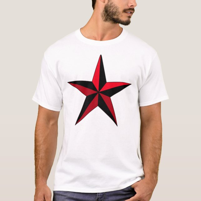 Black & Red Star T-Shirt (Front)