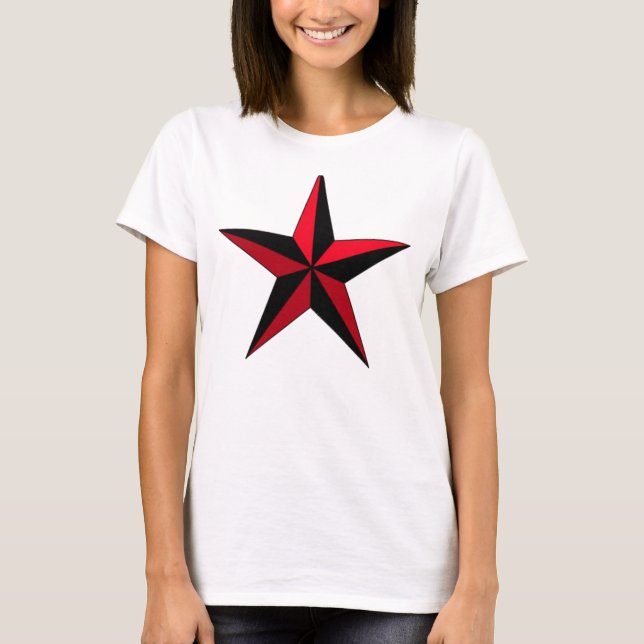 Black & Red Star T-Shirt (Front)