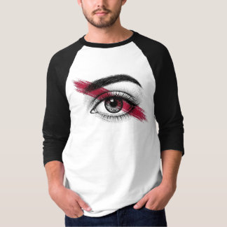 Black Red Stipple Art Design T-Shirt