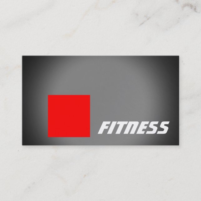 Black Red Stripe Fitness Sport Business Card (Front)