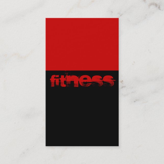 Black Red Stripes Fitness Sport Business Card (Front)