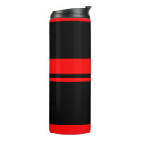 Black & Red Stripes Tumbler
