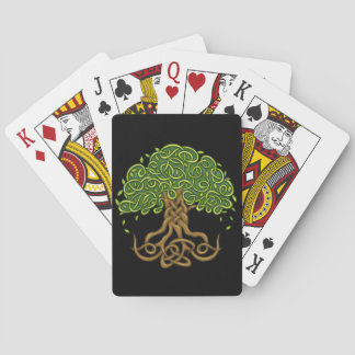 Black & Red Tree of life playing cards