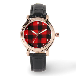 Black Red Watch Buffalo Plaid Check