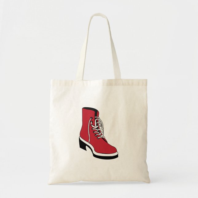Black Red Western Boots Tote Bag (Front)