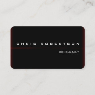 Black Red White Attractive Charming Business Card