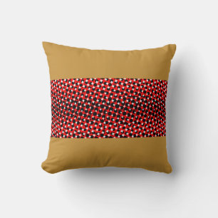 Black Red White w Changeable Background Colour Cushion